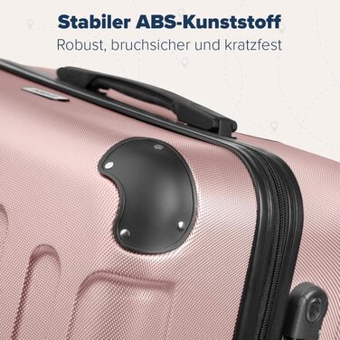 Валіза ручної поклажі TRVLMORE 54x36x20 см, рожева, з колесами