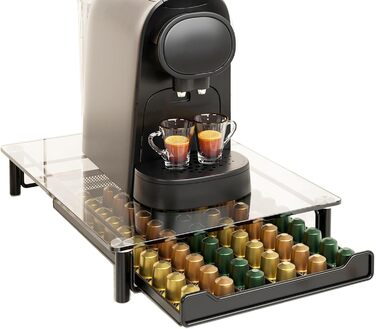 Підставка для капсул Nespresso SEVENLINE - органайзер для 60 капсул, кришталеве скло
