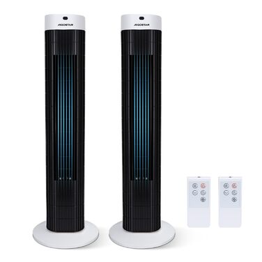 Вентилятор вежовий Aigostar Leise Turmventilator 76 см з осциляцією та таймером, 3 швидкості, 45 Вт (2 шт.)