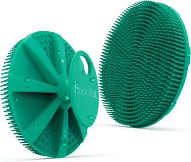 Силіконова щітка для тіла BEAUTAIL, м'яка пілінг-щітка для тіла, для жінок та чоловіків, чутлива шкіра, 1 шт. (Зелена)