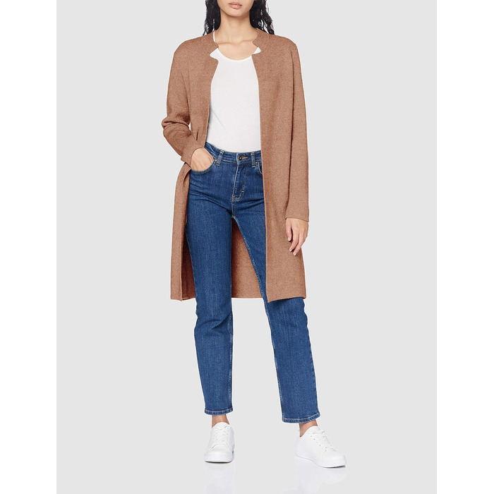 Кардиган-тунічка з довгим рукавом Organ Daen, блоки з кольорового блоку (бордовий/чорний) (TS, верблюжий)