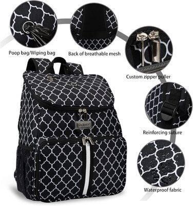 BAGLHER Рюкзак для собак, переноска для подорожей, чорний - Classic