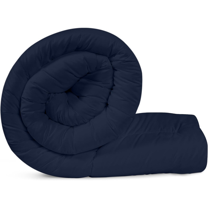 Ковдра Utopia Bedding, 180x200 см, Marineblau, 370 GSM, дихаюча, тепла та м'яка | Ковдра для всієї родини