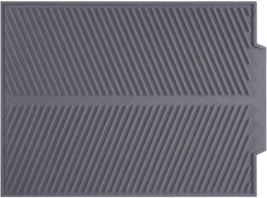 Килимок для посуду WXFLGH 40x30 см з термостійкого силікону, антиковзаючого, для мийки, стільниці, під миску для котів (темно-сірий)