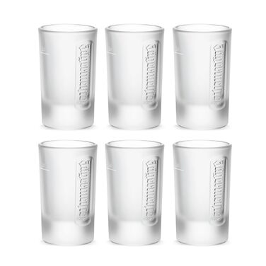 Набір шотових склянок Jägermeister 6 шт, 4cl (2cl мірна шкала) - Оригінальні склянки для шнапсу та лікеру, стійкі до посудомийної машини