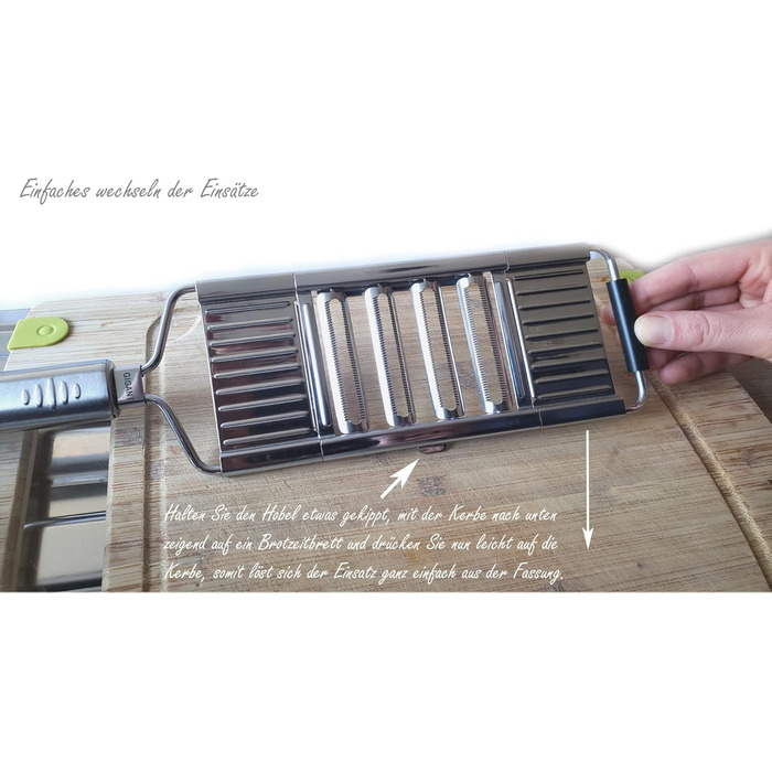 Giant 4-Blade Multi-Grater made of stainless steel - grates vegetables, fruits & cheese 8x faster + 1 PCMM microfiber cloth, color of grater: stainless steel