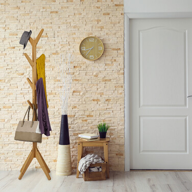 Relaxdays Bamboo Clothes Rack, Tree Shape