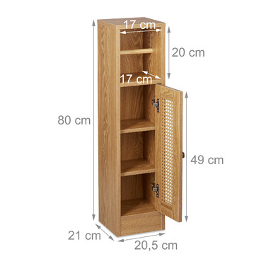 Relaxdays freestanding toilet paper holder, wood-look