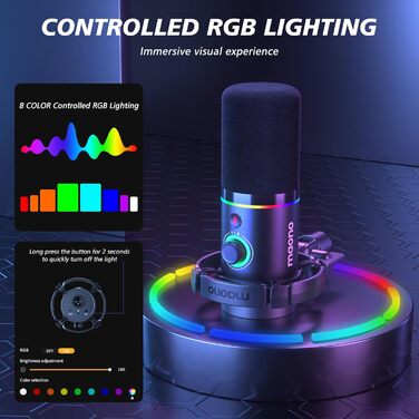 MAONO PD200XS: XLR/USB мікрофонний комплект для подкастів, стрімінгу та запису звуку (чорний)