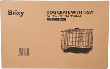 Скам'янка для собак Brixy Hundebank, розмір S, чорна, розкладний, 2 дверцята, 61x43x49 см
