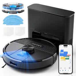 Робот-пилосос Lubluelu SL68 Plus 3-в-1 з вологою, 4500Pa, лазерна навігація, керування через додаток, 24 зони заборони, для тварин, килимів