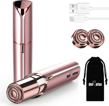 Епілятор для обличчя Rosenblüte для жінок, безболісний, акумуляторний, з 2 змінними головками