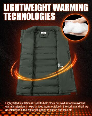 Стежка жилетка Outdoor Ventures для жінок, армійного кольору, розмір XL - тепла спортивна жилетка для туризму та велоспорту