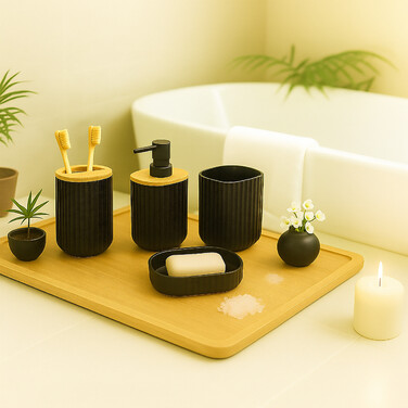 Relaxdays 6-Piece Bathroom Set