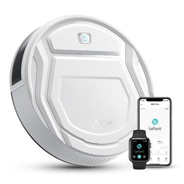 Робот-пилосос LEFANT M210P: потужність 2200 Pa, Wi-Fi, Bluetooth, керування через додаток, 6 режимів, автоматична зарядка, ідеальний для шерсті тварин та твердих підлог