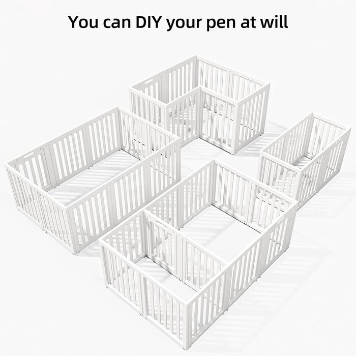 Вольєр для собак з прозорого пластику з дверцятами, легкий у встановленні та чищенні, для цуценят та собак, внутрішнє та зовнішнє використання (Білий, 77 см висота, 30,5 см)