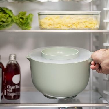 Миска з кришкою Mepal Chef it 3000 мл, антиковзке дно, для мікрохвильової печі та посудомийки, термостійка до 110°C, крейдяний колір