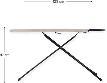 Прасувальна дошка SensaHome – розкладний стіл для прасування з підставкою для праски – 120×38 см, квітковий принт (Taupe, 125x45x97 см)