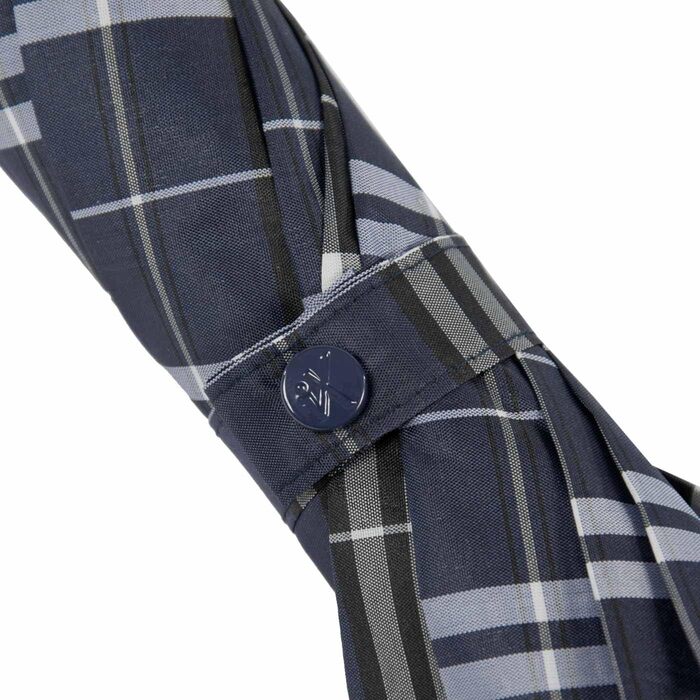 iX-brella Standing Screen, Height Adjustable with Wooden Handle - Blue Checkered