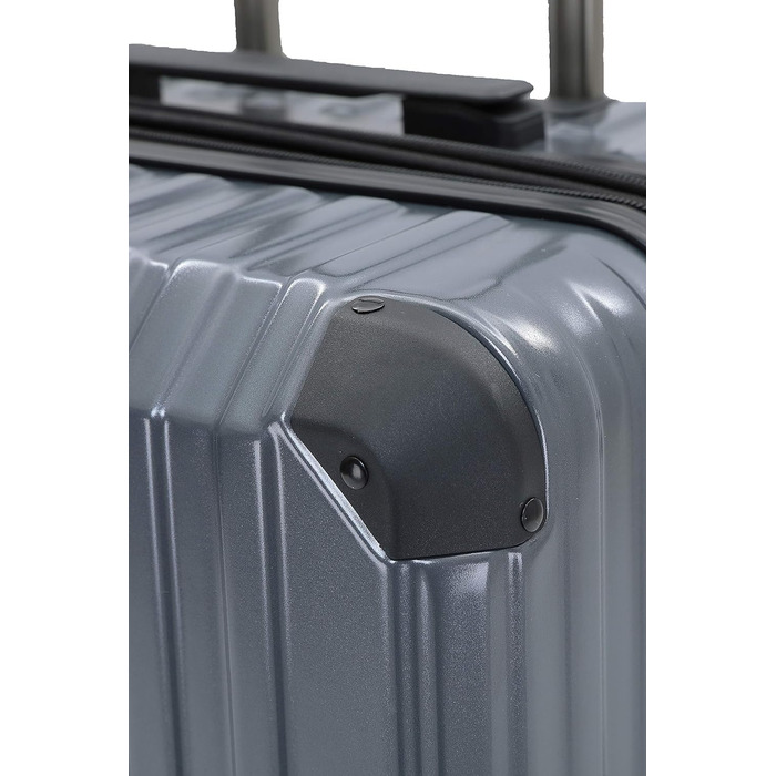 Чемодан з TSA-замком, телескопічною ручкою та 4 колесами, жорсткий корпус (Сірий, маленький)