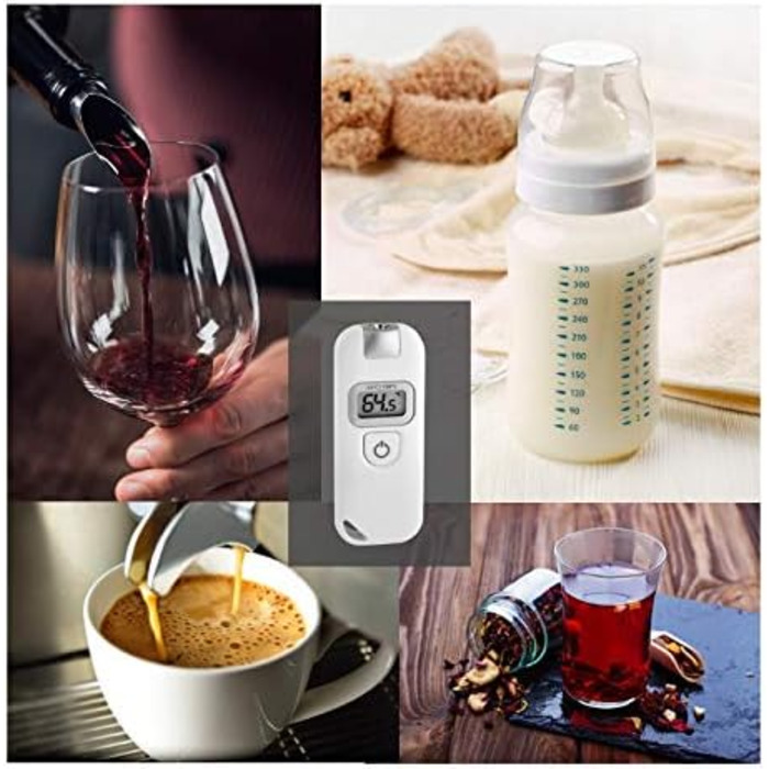 TFA Dostmann Slim Flash Infrared Thermometer, contactless measurement, ideal for household/craft/hobby use, easy to use, White, L 36 x W 12 x H 91 mm