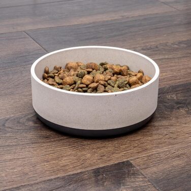 Bamboo & Rubber Dog Bowl - Titan Fuzzl, 22cm, Anti-Slip, Eco-Friendly, Antibacterial, Large 2.5L