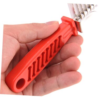 Набір гребінців для грумінгу тварин POPETPOP (3 шт.) - гребінець для вичісування шерсті котів та собак, середній, червоний