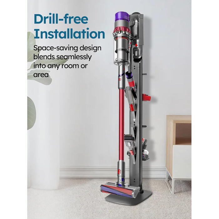 Підставка для пилососа JUPELI, сумісна з V15, V11, DC30, DC31, DC34, DC35, DC58, DC59, DC62. Металева підставка для бездротового пилососа та аксесуарів