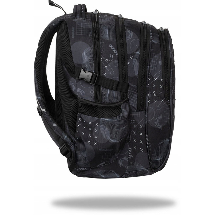 Шкільний рюкзак CoolPack багатокомпортний, чорний, 29 л, з відділенням для ноутбука