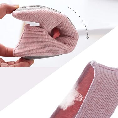 Жіночі дитячі тапочки з бавовни, м'які балетки з милим бантиком, теплі домашні тапочки для дому, спальні, вітальні, офісу (39/40 EU, Рожеві)