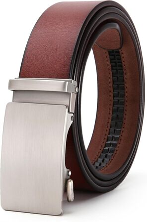 Чоловічий ремінь на пряжці, автоматична застібка, 35 мм, регульований, 130 см (Y-коричневий)