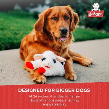 Іграшка для собак Multipet Lamb Chop Jumbo, плюшева, 61 см, біла, офіційна ліцензія