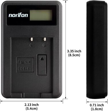 Зарядний пристрій USB EN-EL8 для камер Nikon Coolpix S52c, P1, P2, S1, S2, S3, S5, S50, S50c, S51, S51c, S52, S6, S7, S7c, S8, S9 (з LCD дисплеєм)