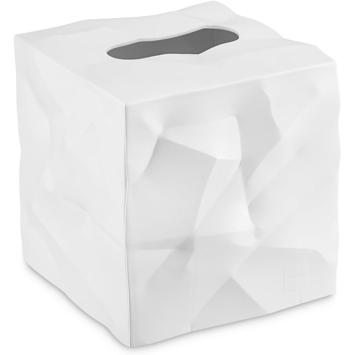 Essey Cosmetic Tissue Box Wipy Cube I, square tissue box dispenser, design tissue box, 13x13x13 cm White