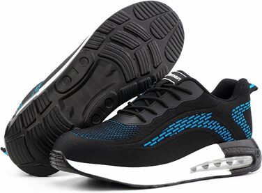 Черевики робочі чоловічі/жіночі Hitmars, захисні черевики з металевим підноском, зручні кухарські черевики, легкі черевики, черевики для дахів, чорний/синій, EU36-48