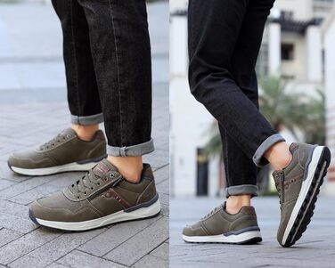 ARRIGO BELLO Кросівки для чоловіків: зручні, легкі, з блискавкою, для активного відпочинку та повсякденного носіння, підошва з неслизьким покриттям, розміри 41-46 (зелені, 44 EU)