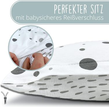 Набір постільної білизни для дитячого ліжечка з органічної бавовни GOTS (Oeko-Tex100), 100 x 135 см. Включає наволочку 40x60 см та ковдру 100x135 см. Підходить для хлопчиків та дівчаток, сірий колір.