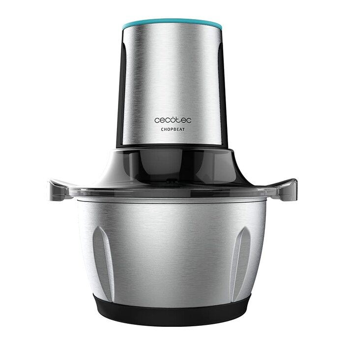 Подрібнювач овочів Cecotec ChopBeat 2000S 500W зі скляною чашею 500г, 2 швидкості, нержавіюча сталь