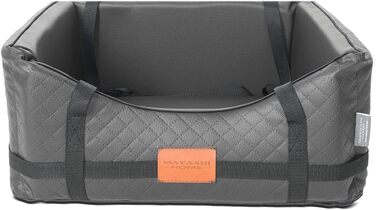 Автокрісло для собак Mayaadi-Home з штучної шкіри, 65x55x25 см, темно-сірий