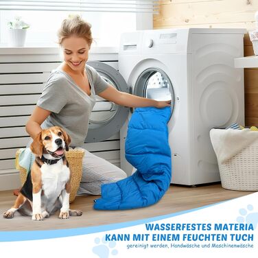 Водонепроникний килимок для собак 110 x 68 см, товстий, м'який, з можливістю прання, для подорожей, кемпінгу, відпочинку на природі (Блакитний)