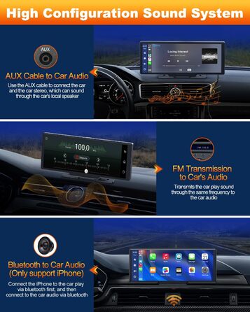 Бездротовий CarPlay/Android Auto дисплей Volam 9,26