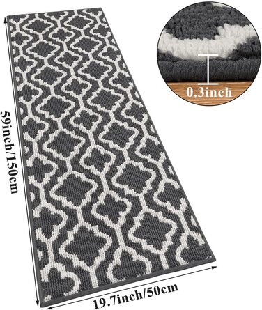 Килимок для підлоги SHACOS 80x120 см, антиковзаючий, для дому та вулиці, легко миється