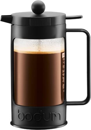 Френч-прес Bodum BEAN 1 л, на 8 чашок, ізольований, з захистом від протікання, чорний
