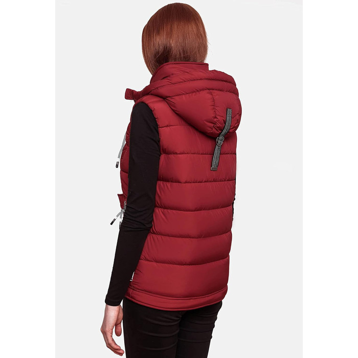 Легка перехідна жилетка ARIKOO Daen з капюшоном, стеганий жилет Taisaa XS-3XL (XS, Blood Red)