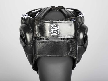 Paffen Sport PRO Mexican Boxing Headgear - Sparring Headguard for Kickboxing, Muay Thai - White (M/L, Black)