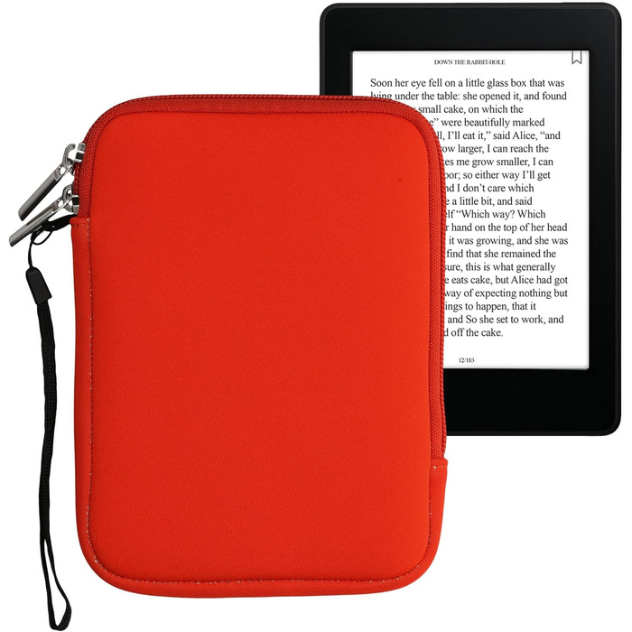 Чохол для eReader kwmobile - Неопренова сумка-чохол, захисний кейс - 17 x 12 x 2 см, внутрішні розміри 6' eReader (6' eReader, помаранчевий)
