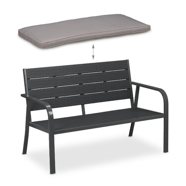 Relaxdays Garden Bench with Seat Cushion
