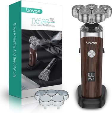Електричний чоловічий бритва VOYOR TX500 5D з LED дисплеєм та бездротовою зарядкою (150 хв)