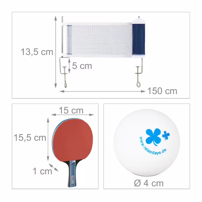 Relaxdays Table Tennis Set with Net