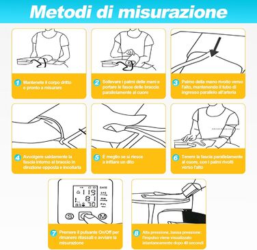Тонометр на плече цифровий Oberarm, виявлення аритмії та вимірювання пульсу, велика манжета 22-36 см, 2 * 99 місця пам'яті